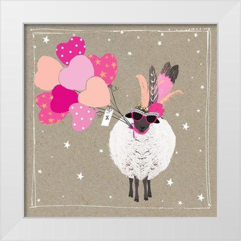 Fancy Pants Farm III White Modern Wood Framed Art Print by Gower, Hammond