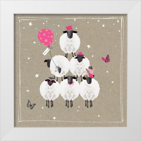 Fancy Pants Farm IV White Modern Wood Framed Art Print by Gower, Hammond