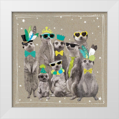 Fancy Pants Zoo I White Modern Wood Framed Art Print by Gower, Hammond
