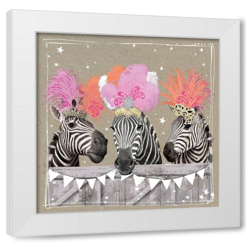 Fancy Pants Zoo II White Modern Wood Framed Art Print by Gower, Hammond