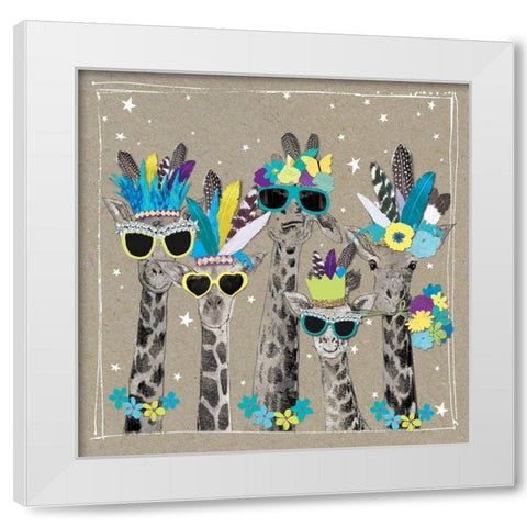 Fancy Pants Zoo IV White Modern Wood Framed Art Print by Gower, Hammond