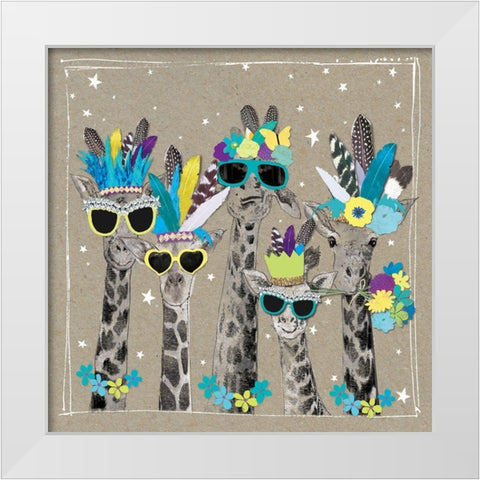Fancy Pants Zoo IV White Modern Wood Framed Art Print by Gower, Hammond