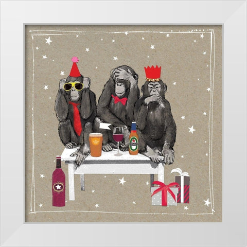 Fancy Pants Zoo XI White Modern Wood Framed Art Print by Gower, Hammond