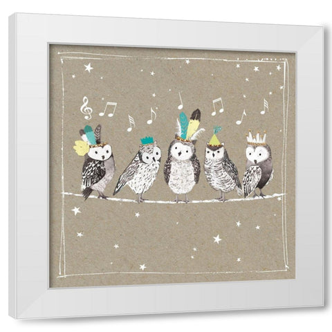 Fancy Pants Bird I White Modern Wood Framed Art Print by Gower, Hammond