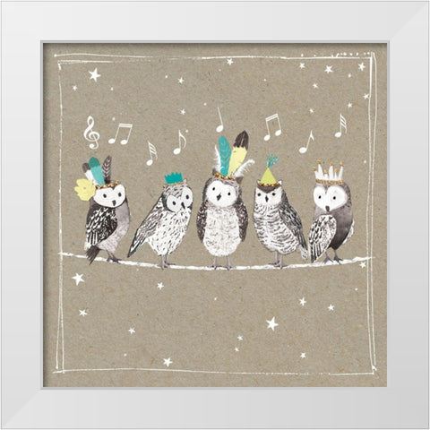 Fancy Pants Bird I White Modern Wood Framed Art Print by Gower, Hammond