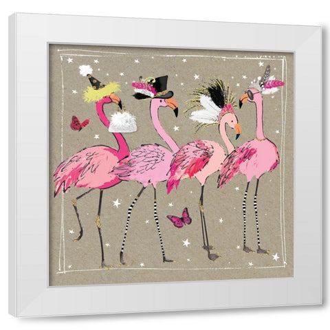 Fancy Pants Bird II White Modern Wood Framed Art Print by Gower, Hammond