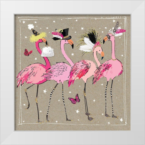 Fancy Pants Bird II White Modern Wood Framed Art Print by Gower, Hammond