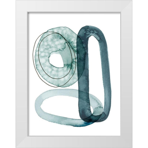 Looping Abstract II White Modern Wood Framed Art Print by Popp, Grace