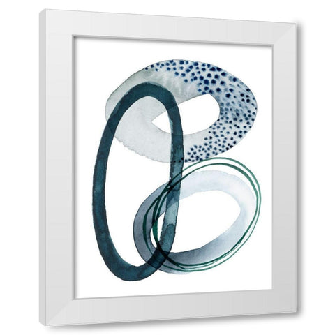 Looping Abstract III White Modern Wood Framed Art Print by Popp, Grace