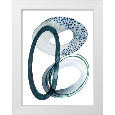 Looping Abstract III White Modern Wood Framed Art Print by Popp, Grace