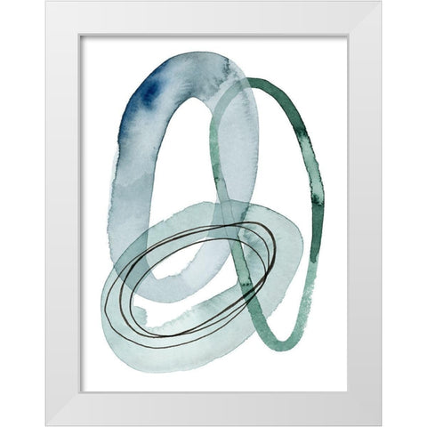 Looping Abstract IV White Modern Wood Framed Art Print by Popp, Grace