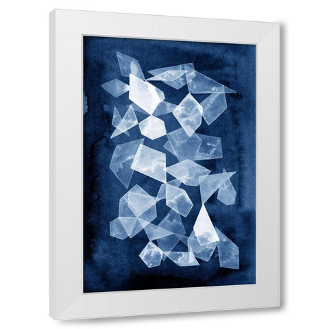 Indigo Glass I White Modern Wood Framed Art Print by Popp, Grace