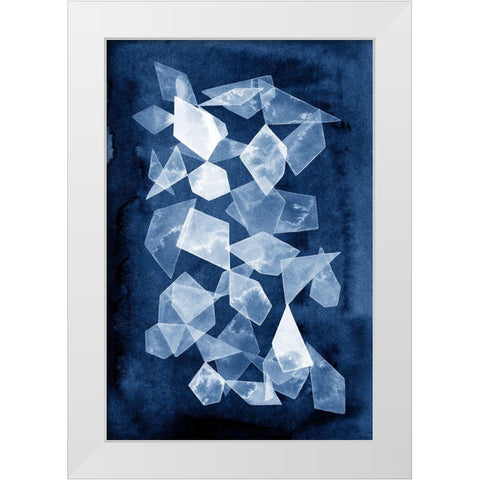 Indigo Glass I White Modern Wood Framed Art Print by Popp, Grace