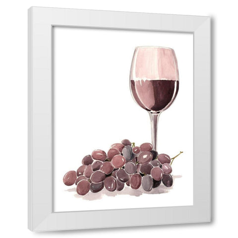 Wine Watercolor I White Modern Wood Framed Art Print by Parker, Jennifer Paxton