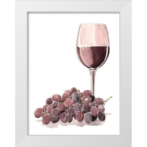 Wine Watercolor I White Modern Wood Framed Art Print by Parker, Jennifer Paxton