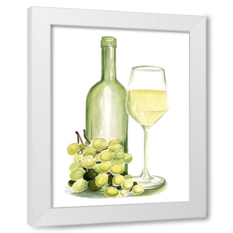 Wine Watercolor II White Modern Wood Framed Art Print by Parker, Jennifer Paxton