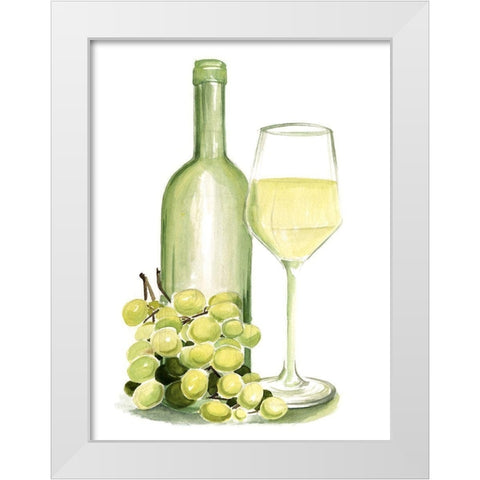 Wine Watercolor II White Modern Wood Framed Art Print by Parker, Jennifer Paxton