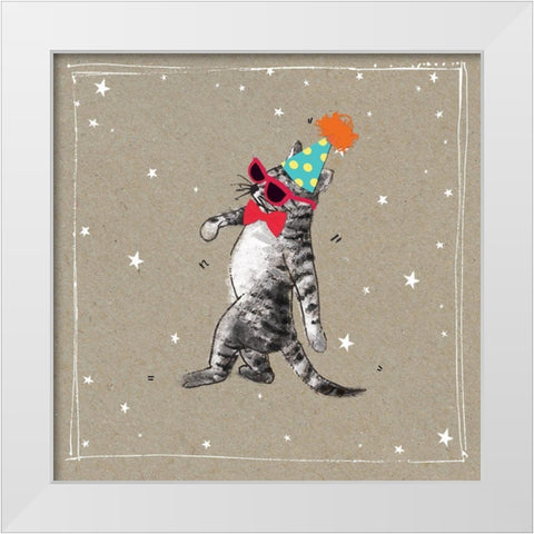 Fancypants Cats II White Modern Wood Framed Art Print by Gower, Hammond