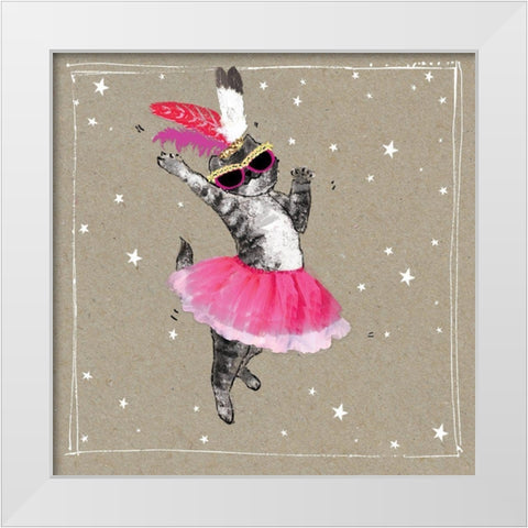 Fancypants Cats V White Modern Wood Framed Art Print by Gower, Hammond