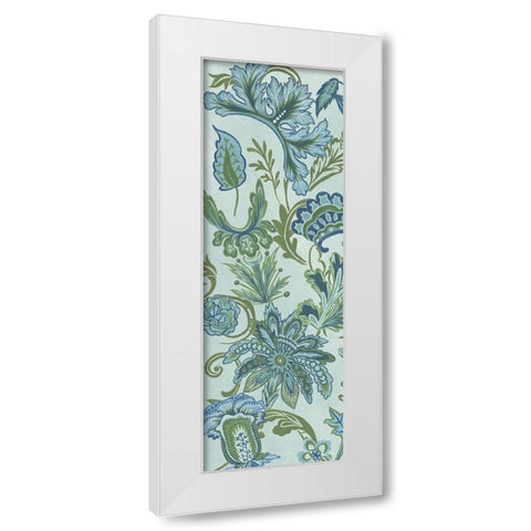 Serenity Chintz I White Modern Wood Framed Art Print by Wang, Melissa