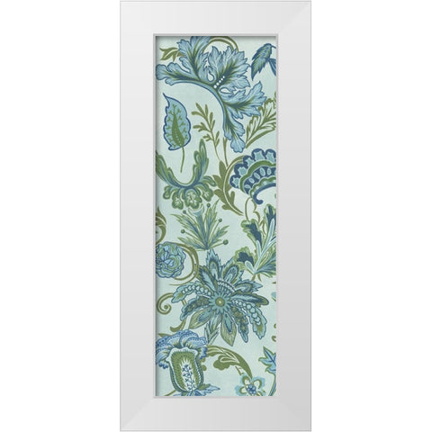 Serenity Chintz I White Modern Wood Framed Art Print by Wang, Melissa