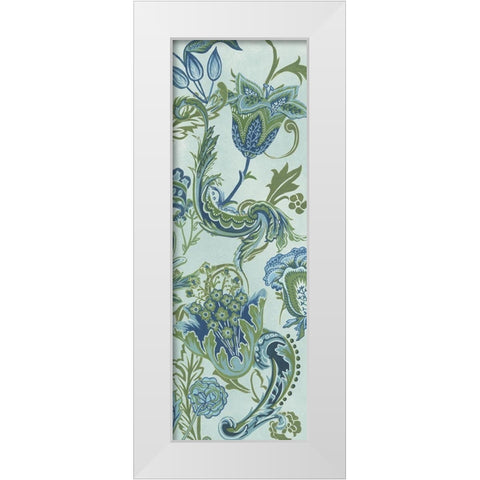 Serenity Chintz II White Modern Wood Framed Art Print by Wang, Melissa