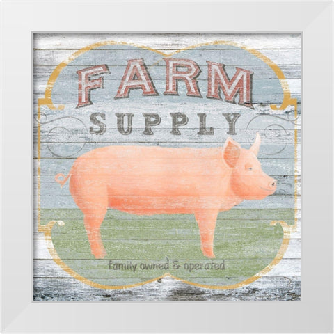 Custom Farm Supply II White Modern Wood Framed Art Print by Vess, June Erica