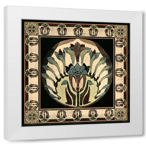 Arts and Crafts Motif III White Modern Wood Framed Art Print by Vision Studio