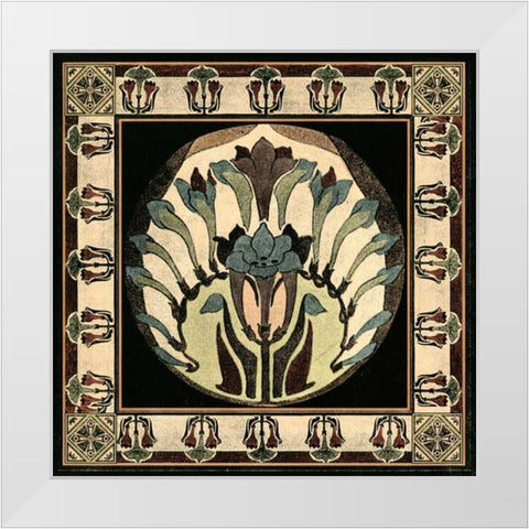 Arts and Crafts Motif III White Modern Wood Framed Art Print by Vision Studio