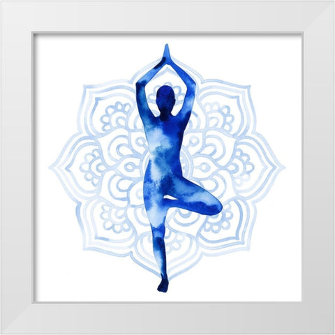 Yoga Flow III White Modern Wood Framed Art Print by Popp, Grace