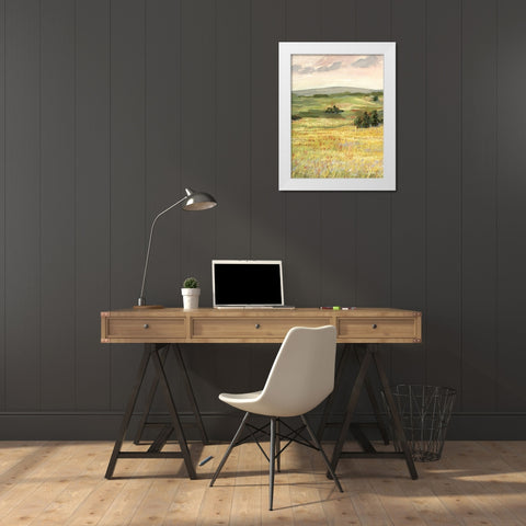 Morning Meadow II White Modern Wood Framed Art Print by Borges, Victoria