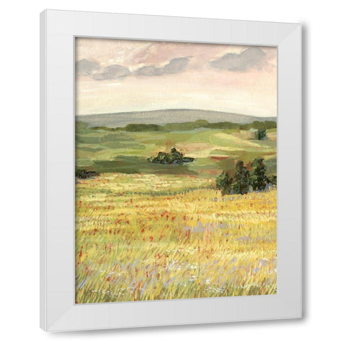 Morning Meadow II White Modern Wood Framed Art Print by Borges, Victoria