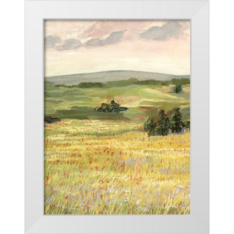Morning Meadow II White Modern Wood Framed Art Print by Borges, Victoria
