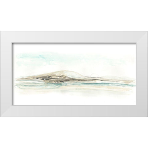 Liquid Hillscape I White Modern Wood Framed Art Print by Vess, June Erica