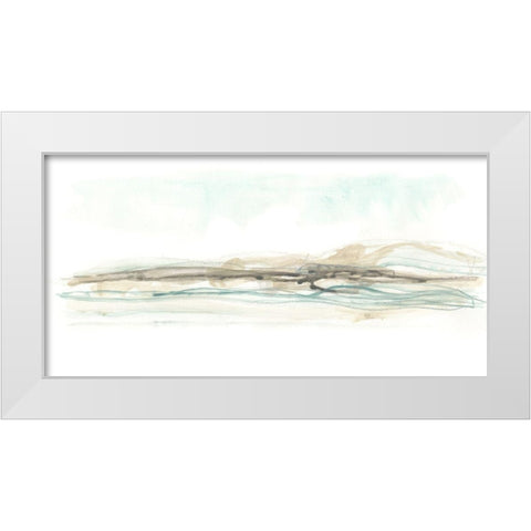 Liquid Hillscape II White Modern Wood Framed Art Print by Vess, June Erica