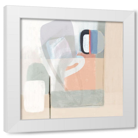 Multiform I White Modern Wood Framed Art Print by Borges, Victoria