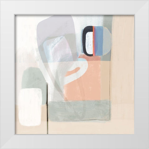 Multiform I White Modern Wood Framed Art Print by Borges, Victoria