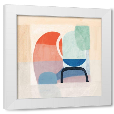 Multiform II White Modern Wood Framed Art Print by Borges, Victoria