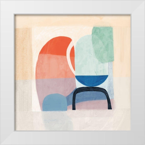 Multiform II White Modern Wood Framed Art Print by Borges, Victoria