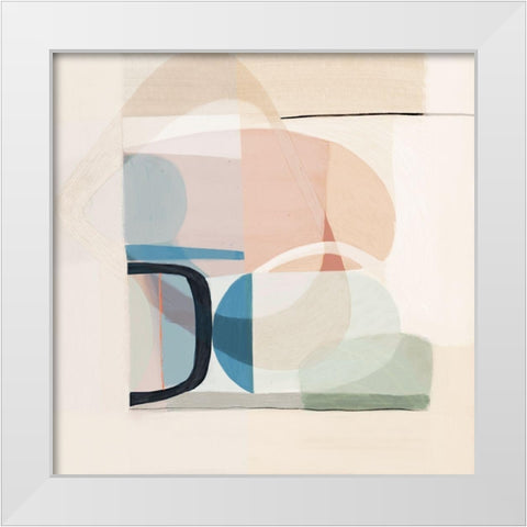 Multiform III White Modern Wood Framed Art Print by Borges, Victoria