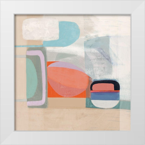 Multiform IV White Modern Wood Framed Art Print by Borges, Victoria