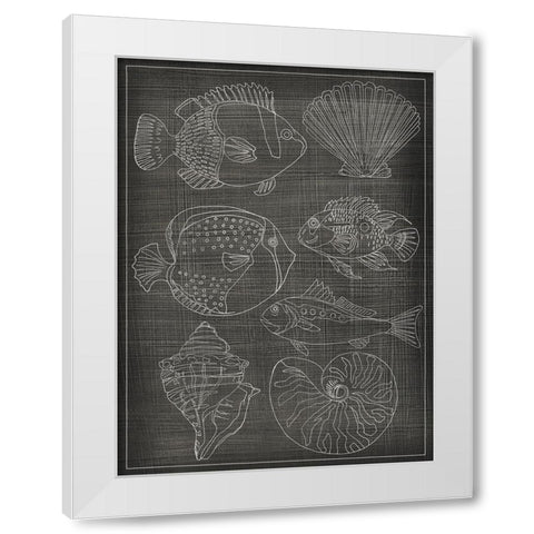 Sea Chart I White Modern Wood Framed Art Print by Zarris, Chariklia