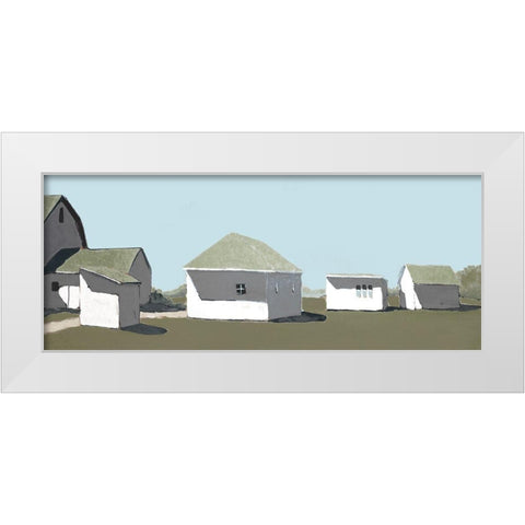 Custom Lonely Barn in Neutral V White Modern Wood Framed Art Print by Young, Carol