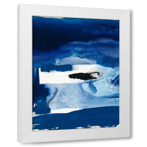 Custom Blue Amore II White Modern Wood Framed Art Print by Jasper, Sisa