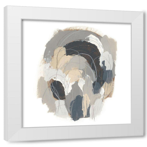 Neutral Vortex I White Modern Wood Framed Art Print by Vess, June Erica