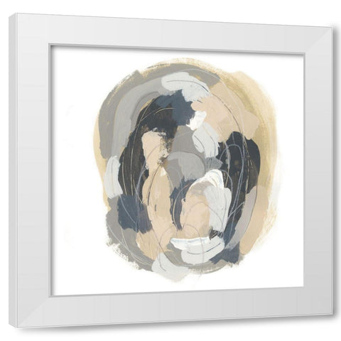 Neutral Vortex II White Modern Wood Framed Art Print by Vess, June Erica