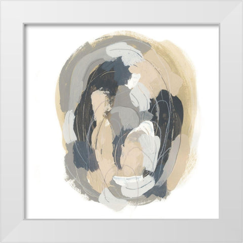 Neutral Vortex II White Modern Wood Framed Art Print by Vess, June Erica