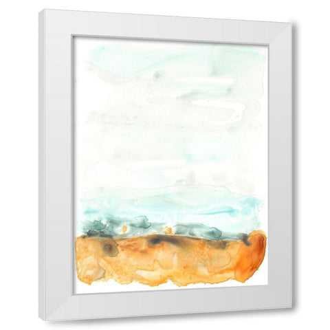 Flowing Sand Bar I White Modern Wood Framed Art Print by Vess, June Erica