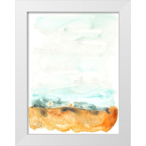 Flowing Sand Bar I White Modern Wood Framed Art Print by Vess, June Erica