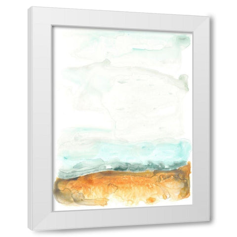 Flowing Sand Bar II White Modern Wood Framed Art Print by Vess, June Erica